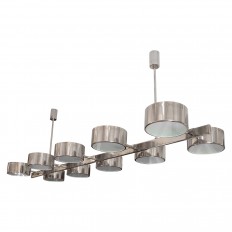 Rectilinear polished nickel ceiling fixture 
